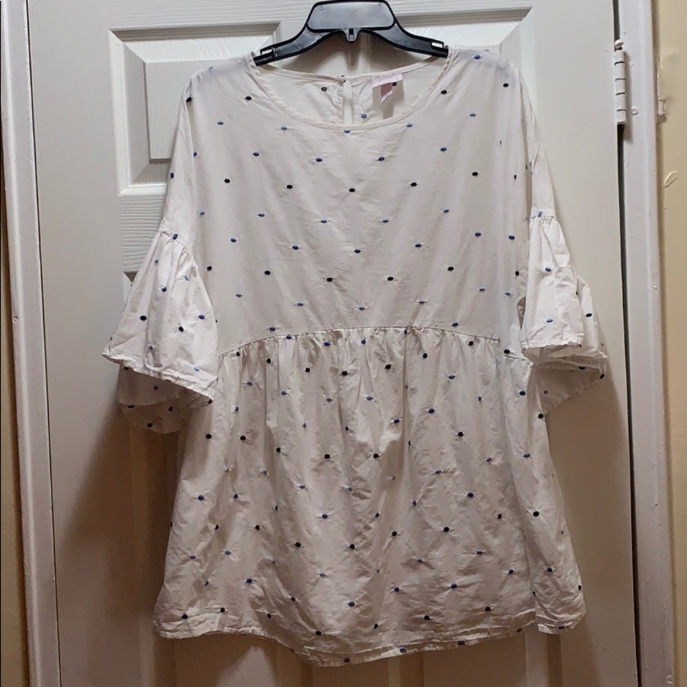 💚 White Maternity Blouse